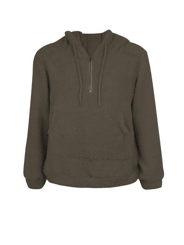 Casual Hooded Collar Zipper Hoodies