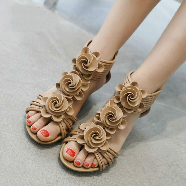 Women Flower Wedges Large Size Fashion Comfortable Sandals