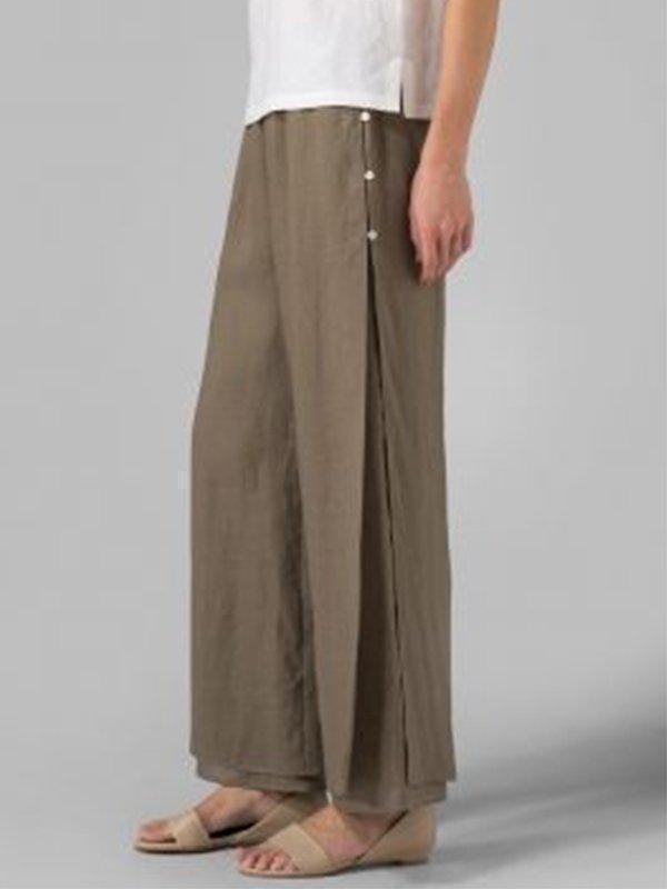 Women Casual Patchwork Pant Loose Pants