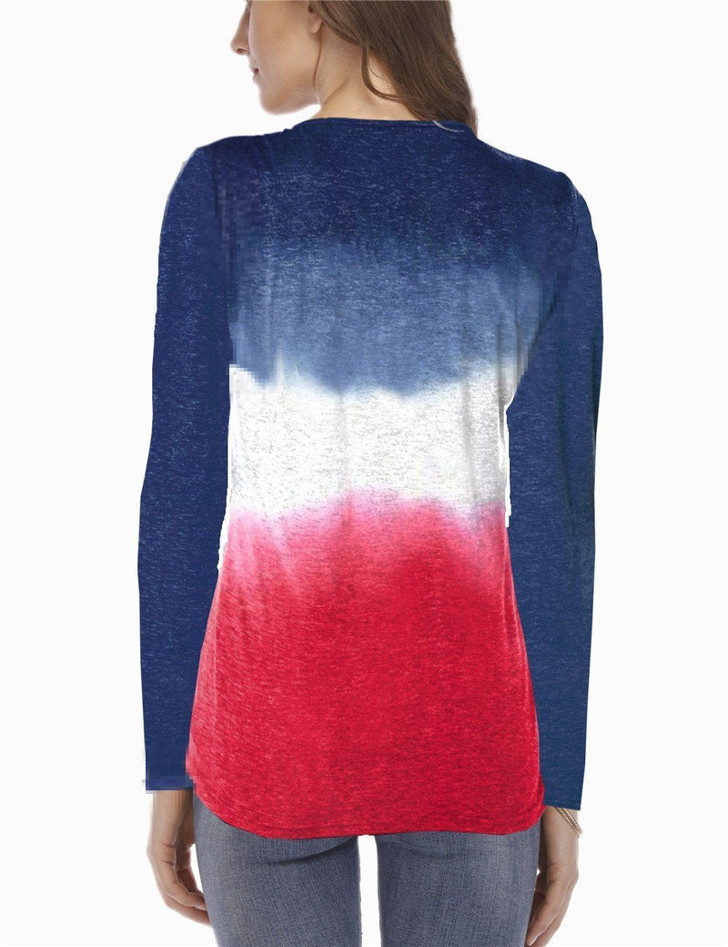 Women Gradient Colour Long Sleeve Top